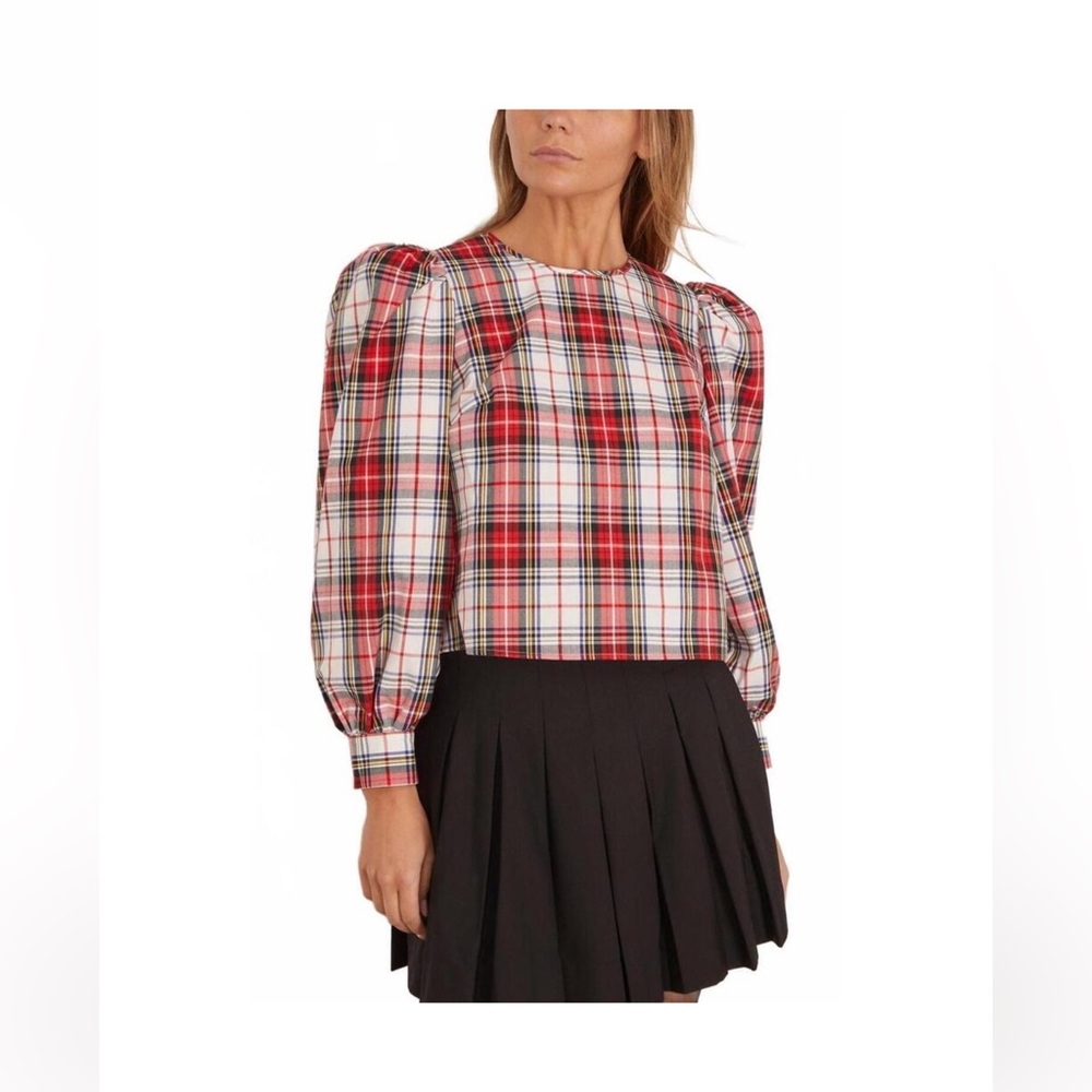 HUNTER BELL Lottie Top in Carlyle Multi Plaid size Medium